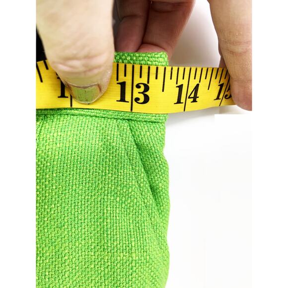 Vintage Christenfeld Neon Green Linen Cargo Shorts - Picture 6 of 7